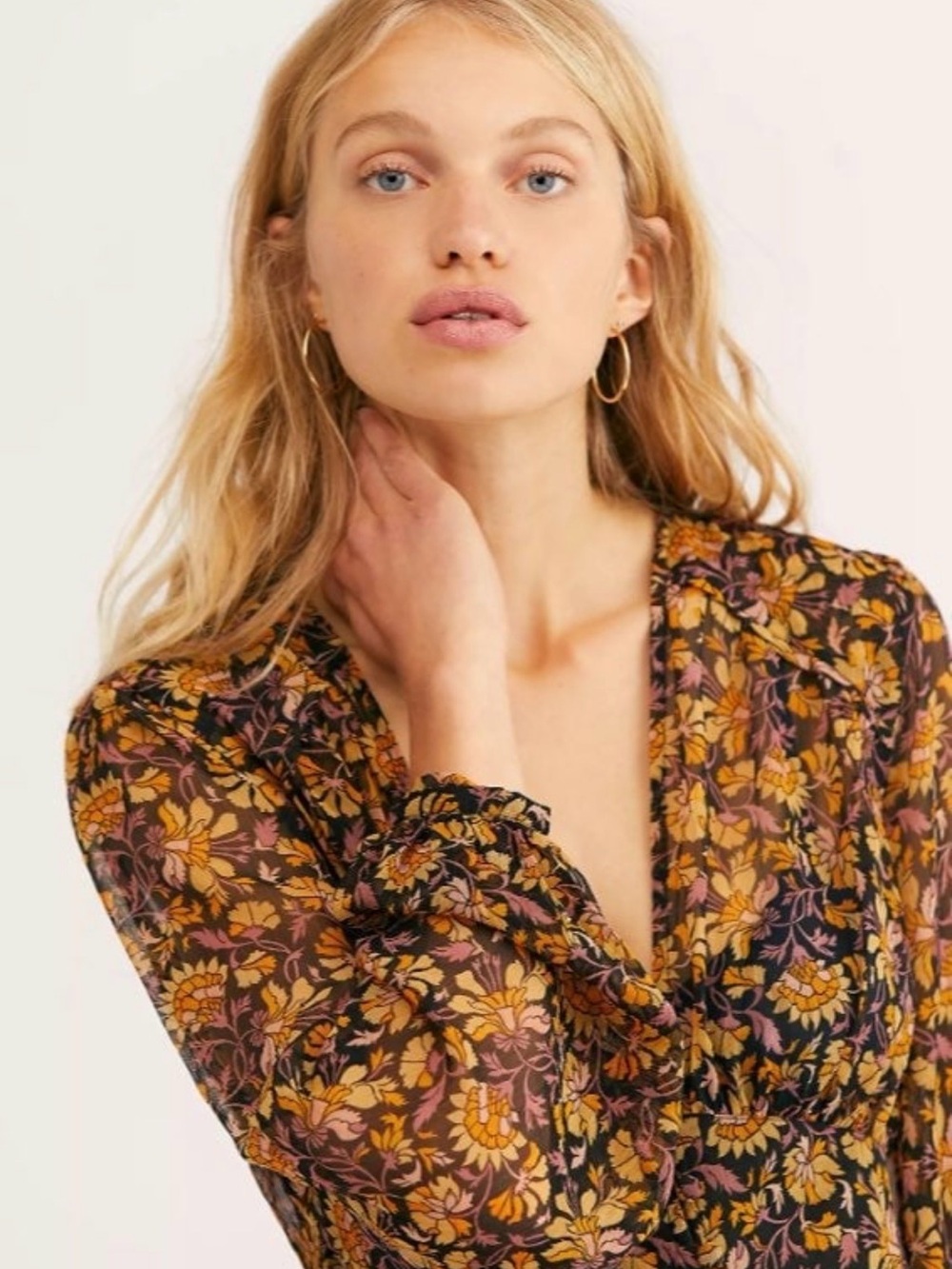 Free People Valerie Duster in honeysuckle - Picture 4 of 7